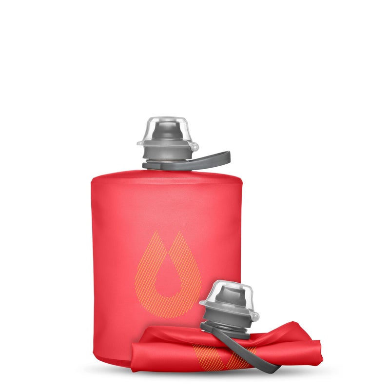 HydraPak Stow Collapsible Water Bottle - 500ml - Ultralight, Leak-Proof, BPA-Free, Filter Compatible Travel & Hiking Flask - Redwood - Image 1